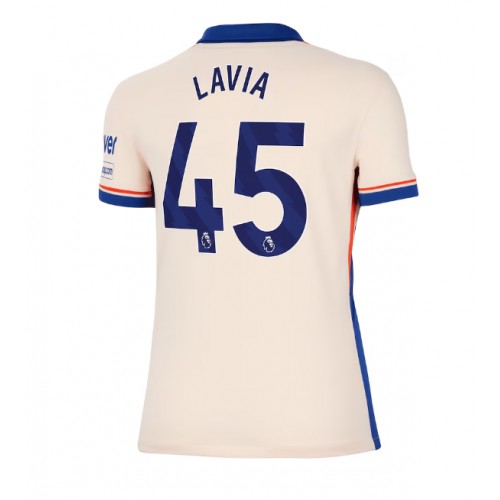 Fotballdrakt Dame Chelsea Romeo Lavia #45 Bortedrakt 2024-25 Kortermet